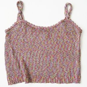 St. John Sport Cropped Sweater Camisole Top
